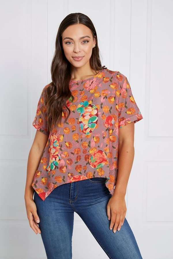 ABSTRACT PRINT TUNIC TOP ABSTRACT PRINT TUNIC TOP