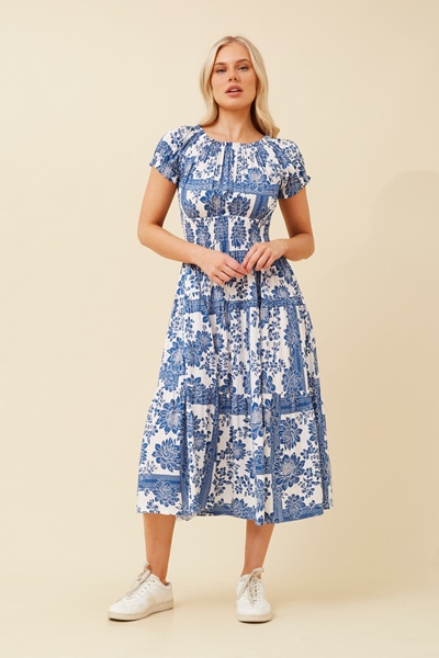 ADALIA OFF SHOULDER MIDI DRESS
