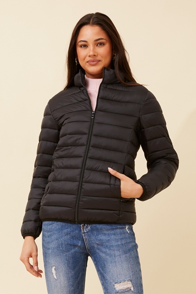 ADAYA SOLID PUFFER JACKET