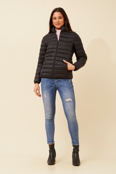 ADAYA SOLID PUFFER JACKET