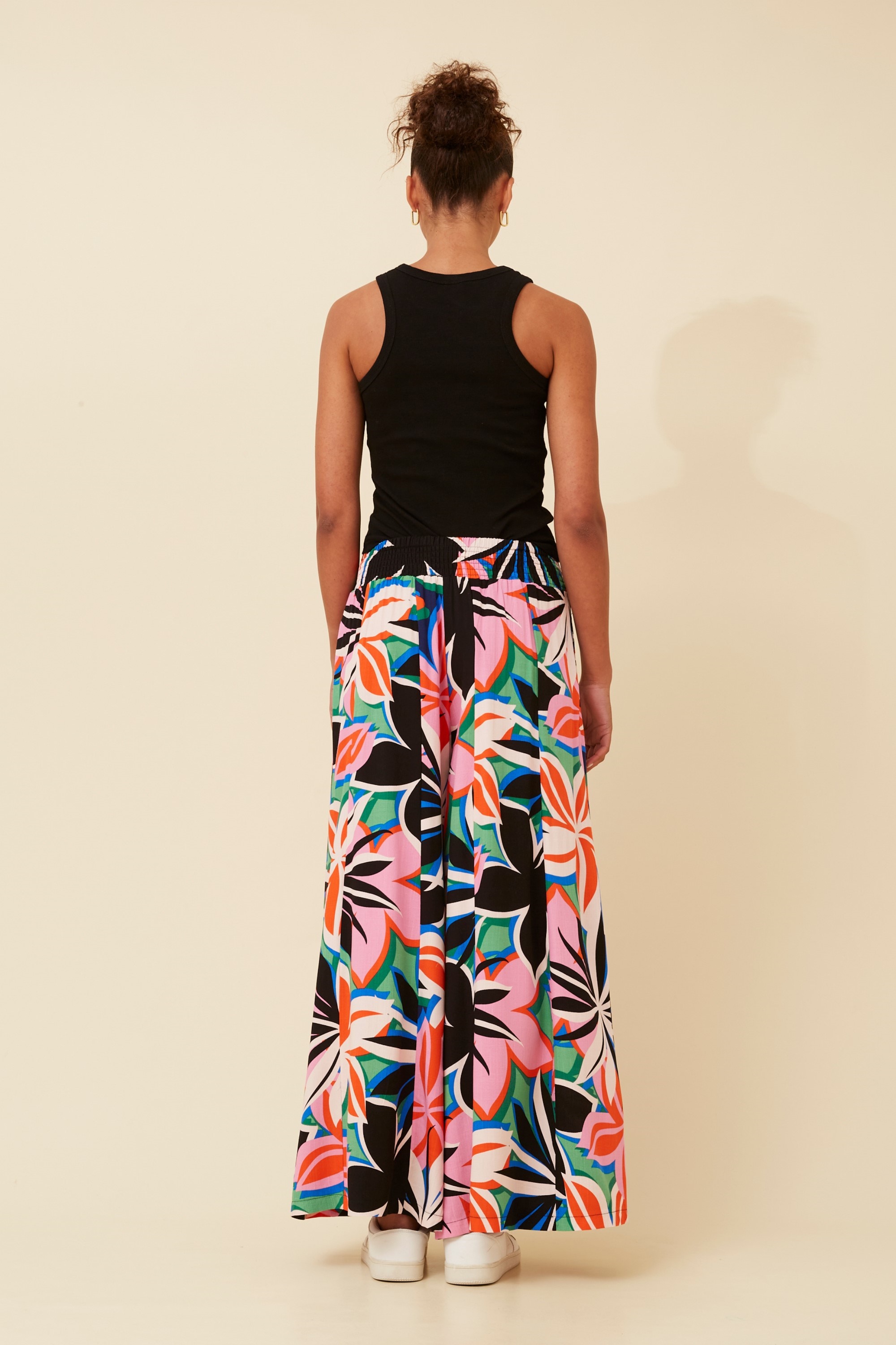 ADDISON FLORAL FLARED LEG PANTS