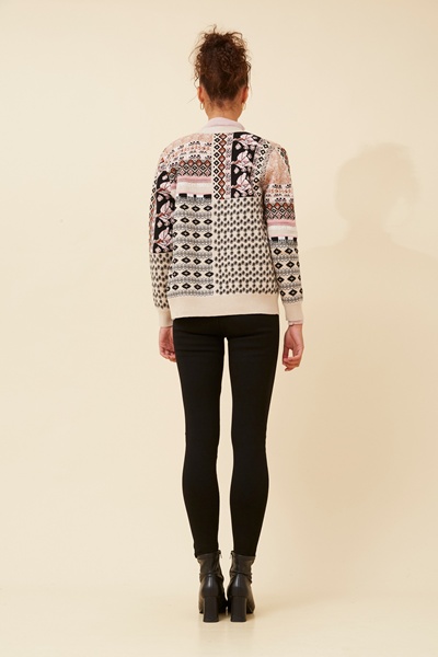ADEEVA ABSTRACT PRINT CARDIGAN