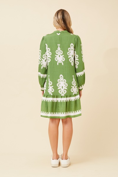 ADRIELLE BORDER PRINT DRESS