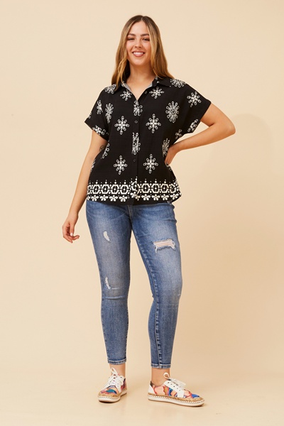 ADRIKA BORDER PRINT SHIRT