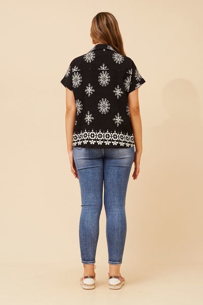 ADRIKA BORDER PRINT SHIRT