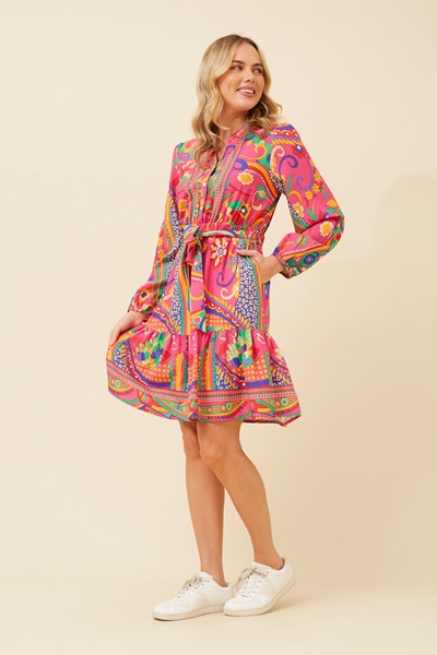 ADRINI PRINTED SHORT DRESS