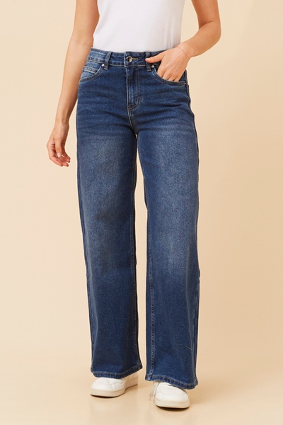 AELLA WIDE-LEG DENIM PANTS