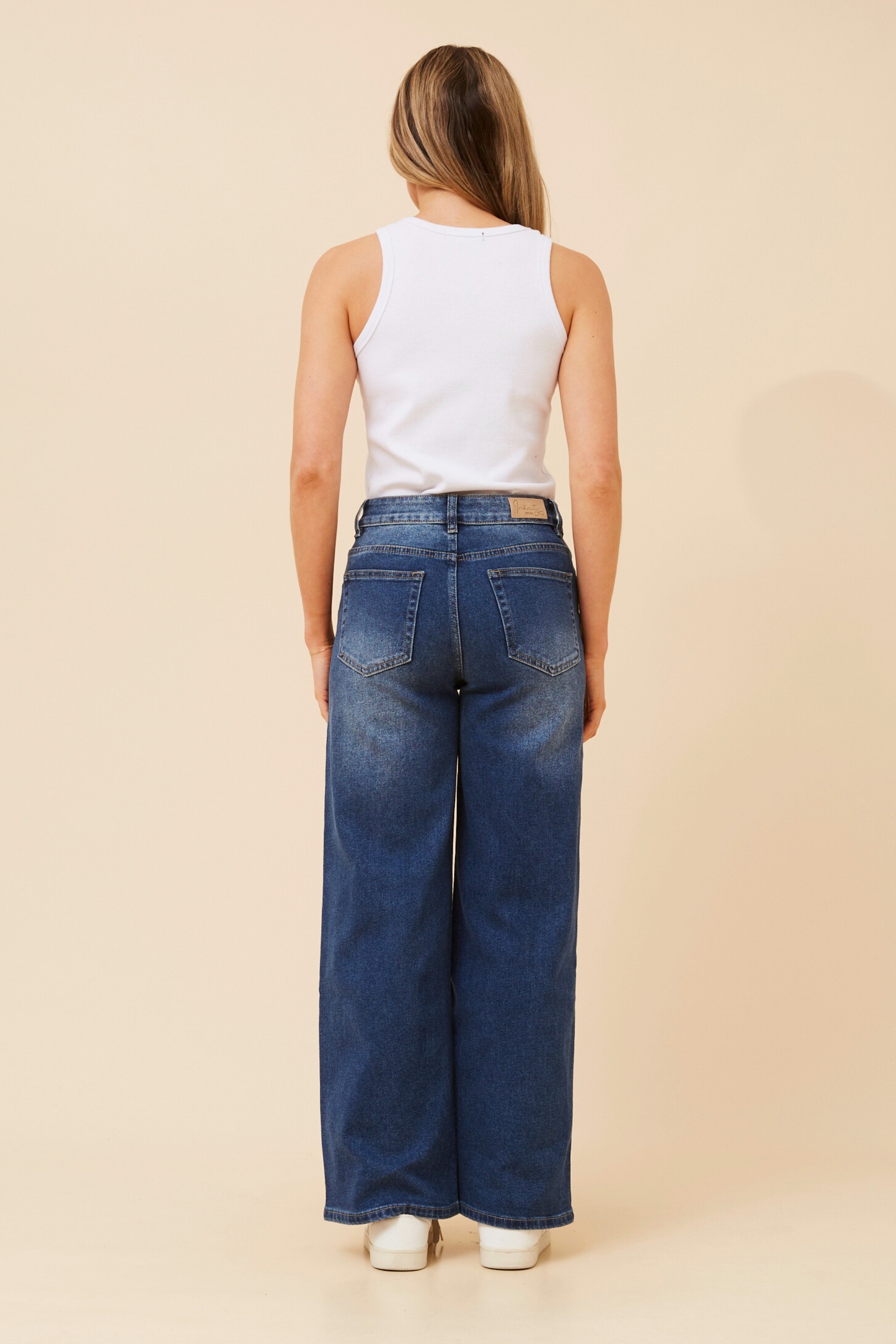 AELLA WIDE-LEG DENIM PANTS