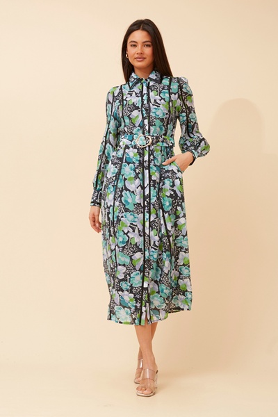 AGATHA FLORAL SHIRT DRESS