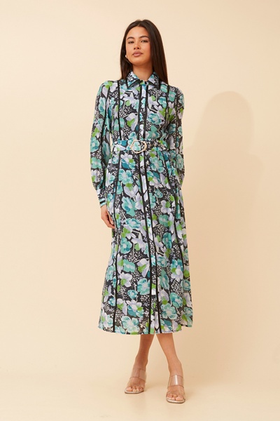 AGATHA FLORAL SHIRT DRESS