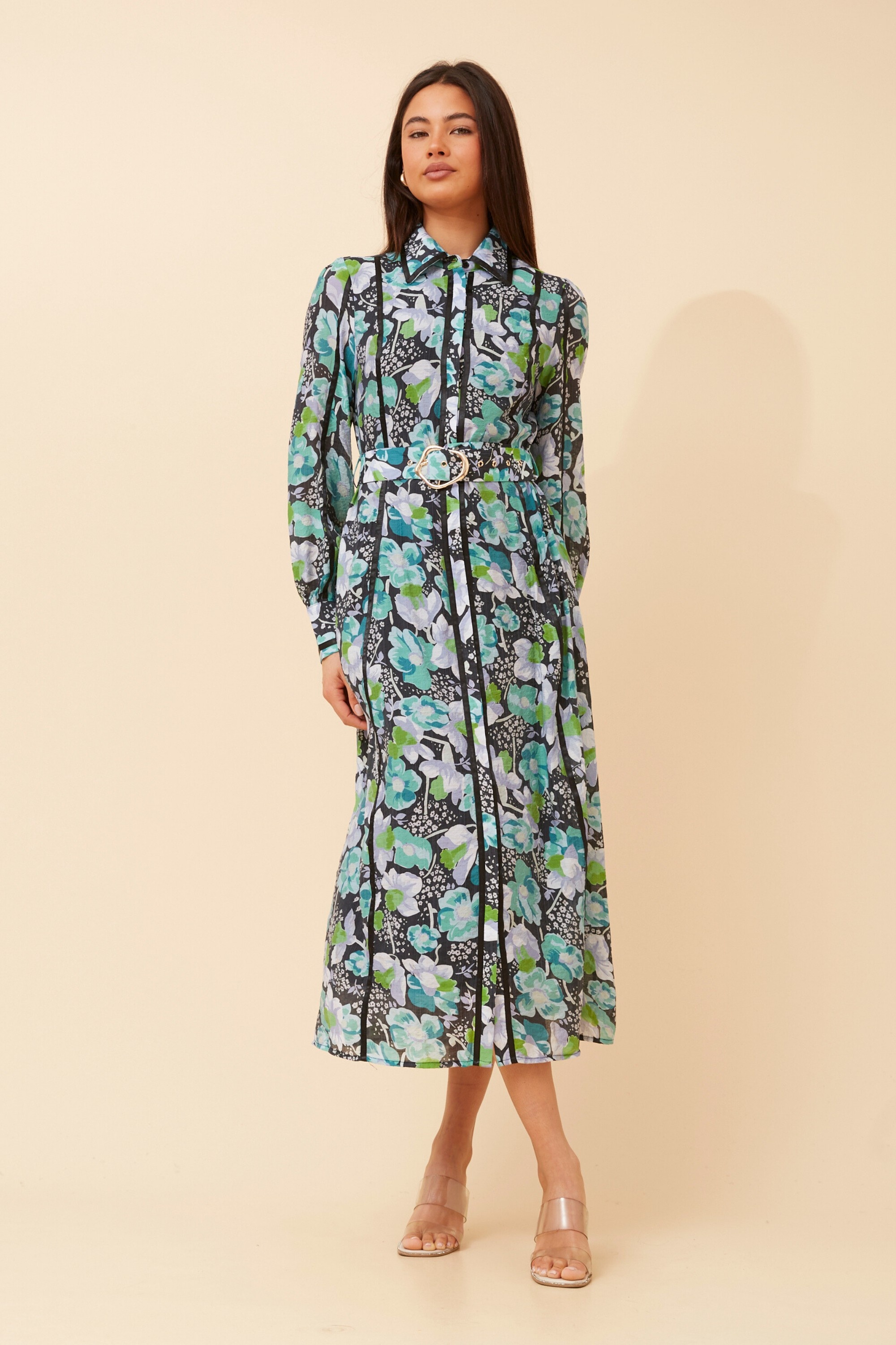 AGATHA FLORAL SHIRT DRESS