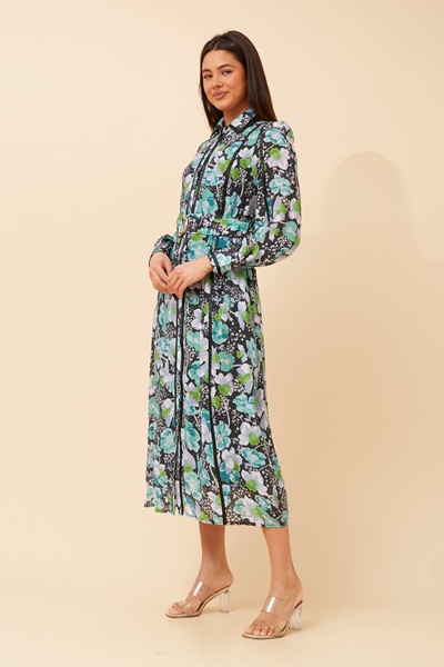 AGATHA FLORAL SHIRT DRESS