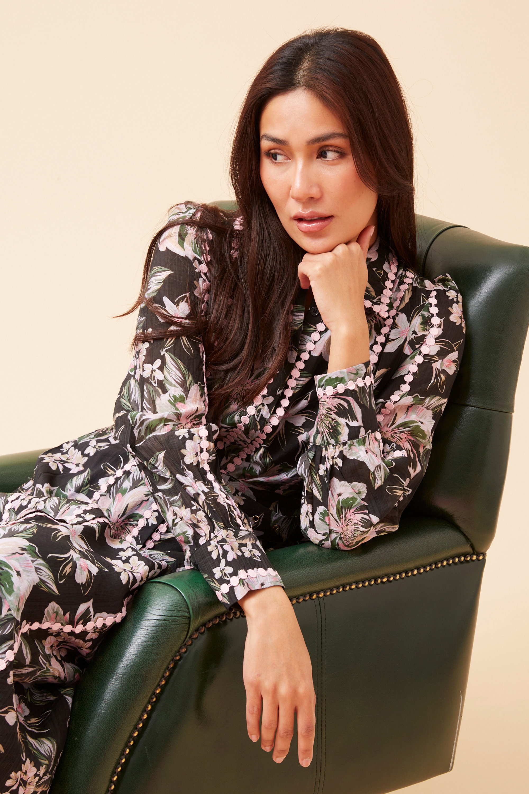 AGATHA FLORAL SHIRT DRESS