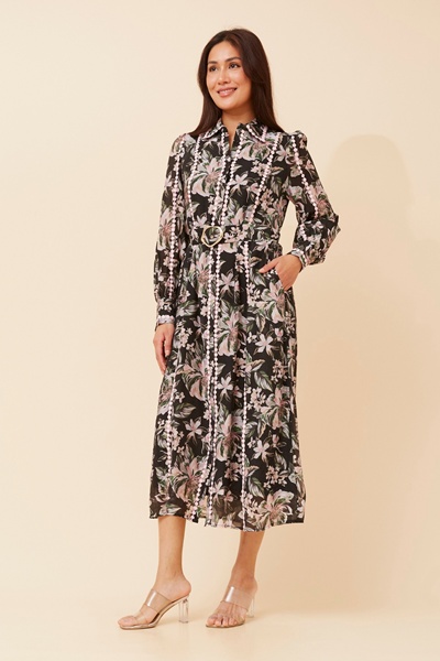 AGATHA FLORAL SHIRT DRESS