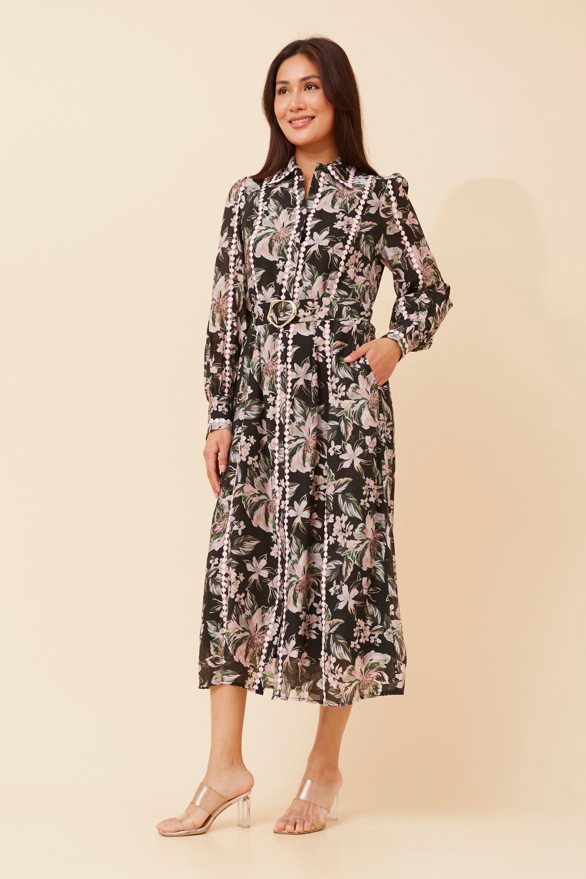 AGATHA FLORAL SHIRT DRESS