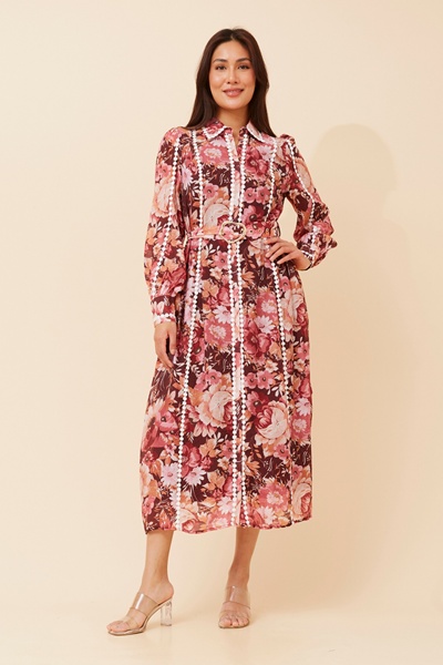 AGATHA FLORAL SHIRT DRESS