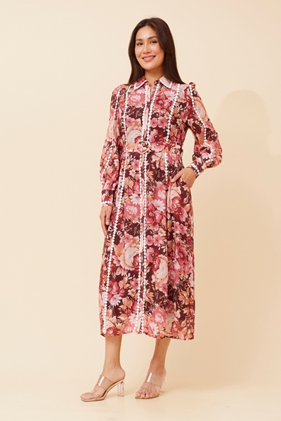 AGATHA FLORAL SHIRT DRESS