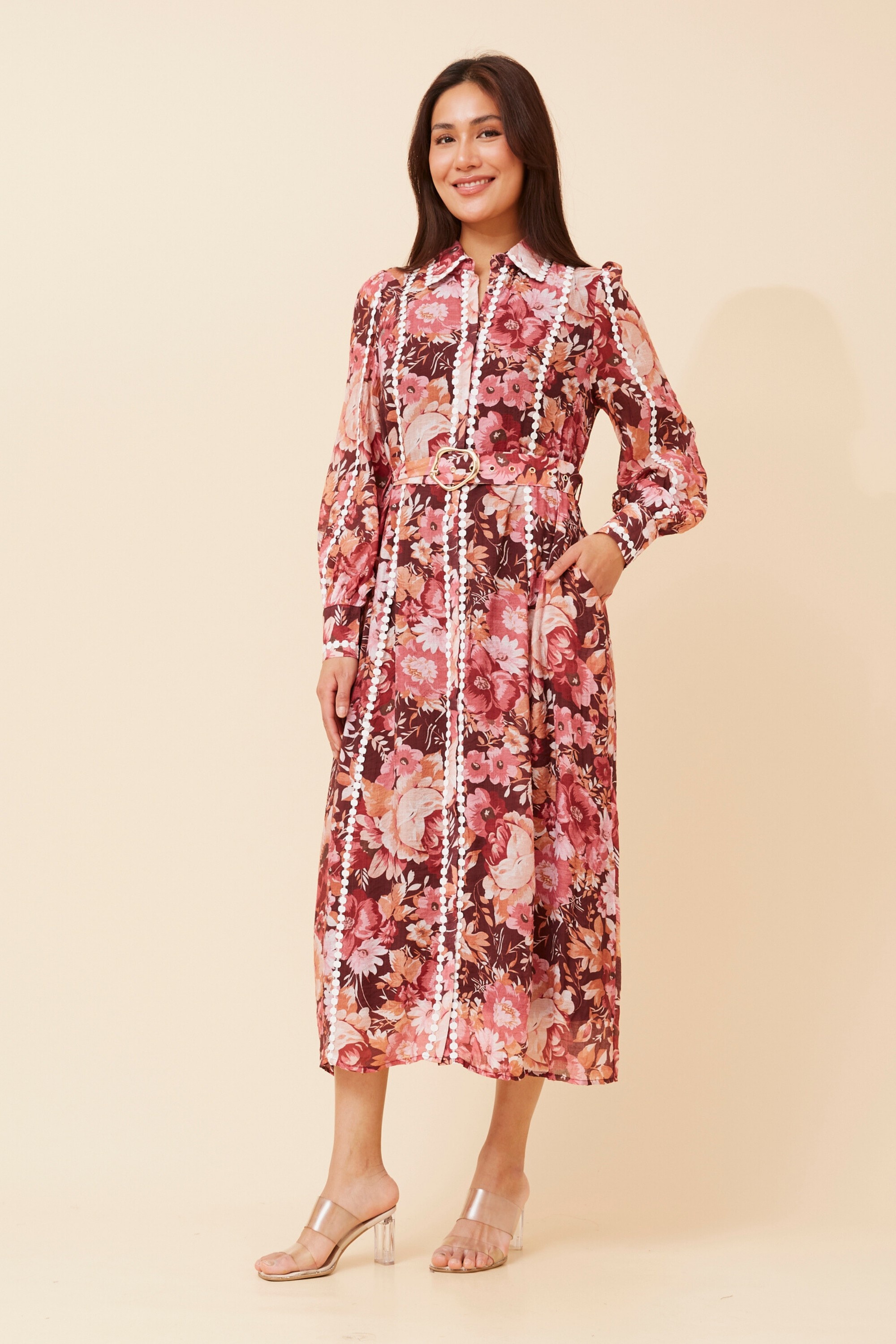 AGATHA FLORAL SHIRT DRESS