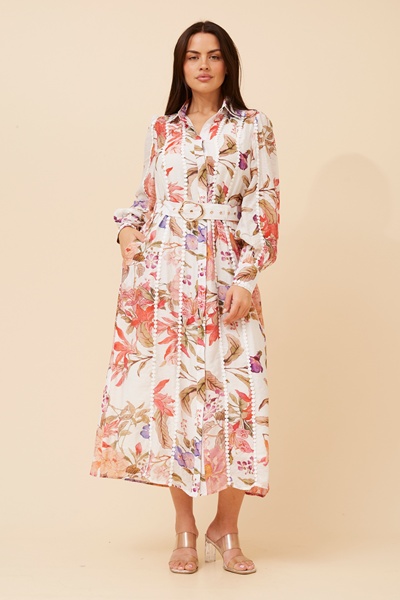 AGATHA FLORAL SHIRT DRESS