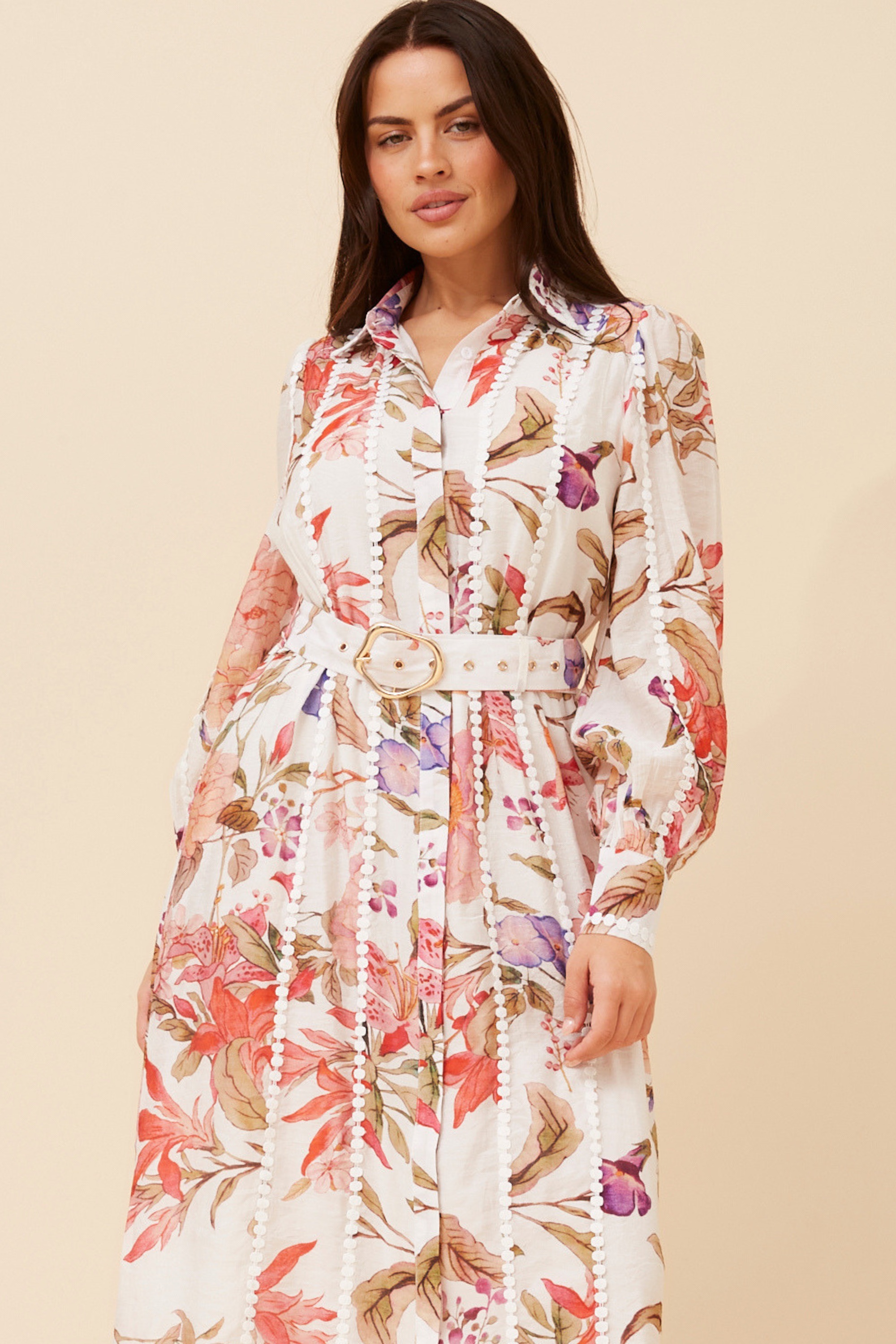 AGATHA FLORAL SHIRT DRESS