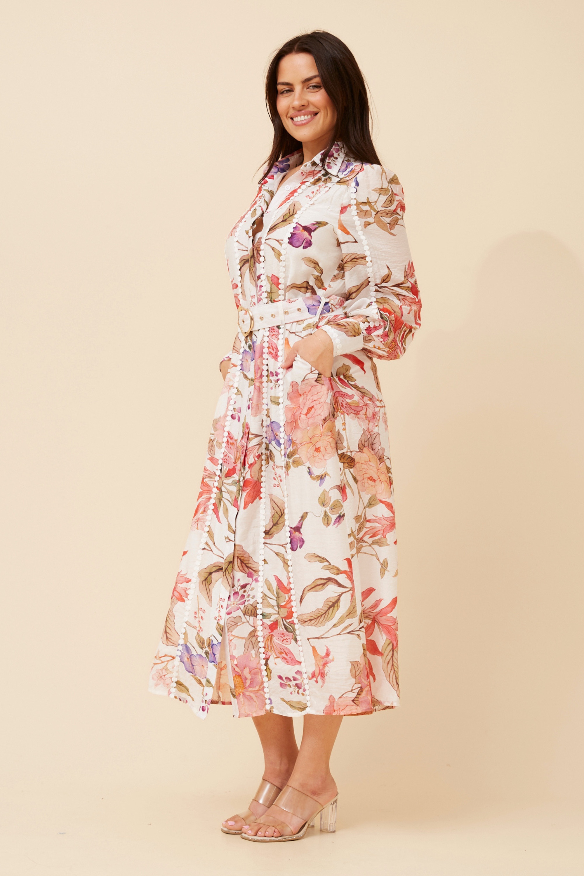 AGATHA FLORAL SHIRT DRESS