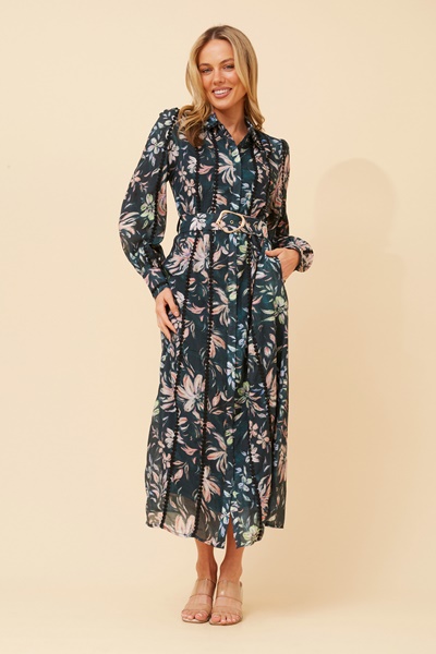 AGATHA FLORAL SHIRT DRESS