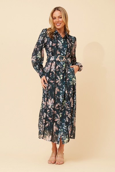 AGATHA FLORAL SHIRT DRESS