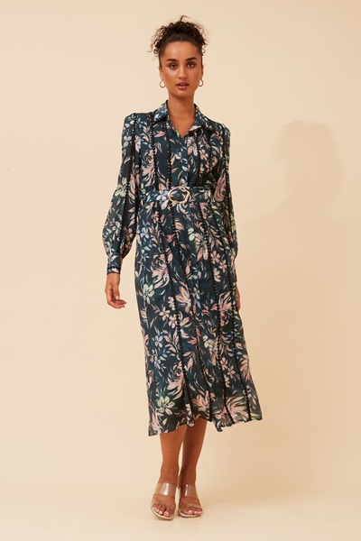 AGATHA FLORAL SHIRT DRESS