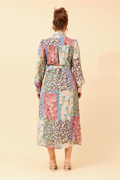 AGATHA PATCHWORK PRINT MAXI DRESS