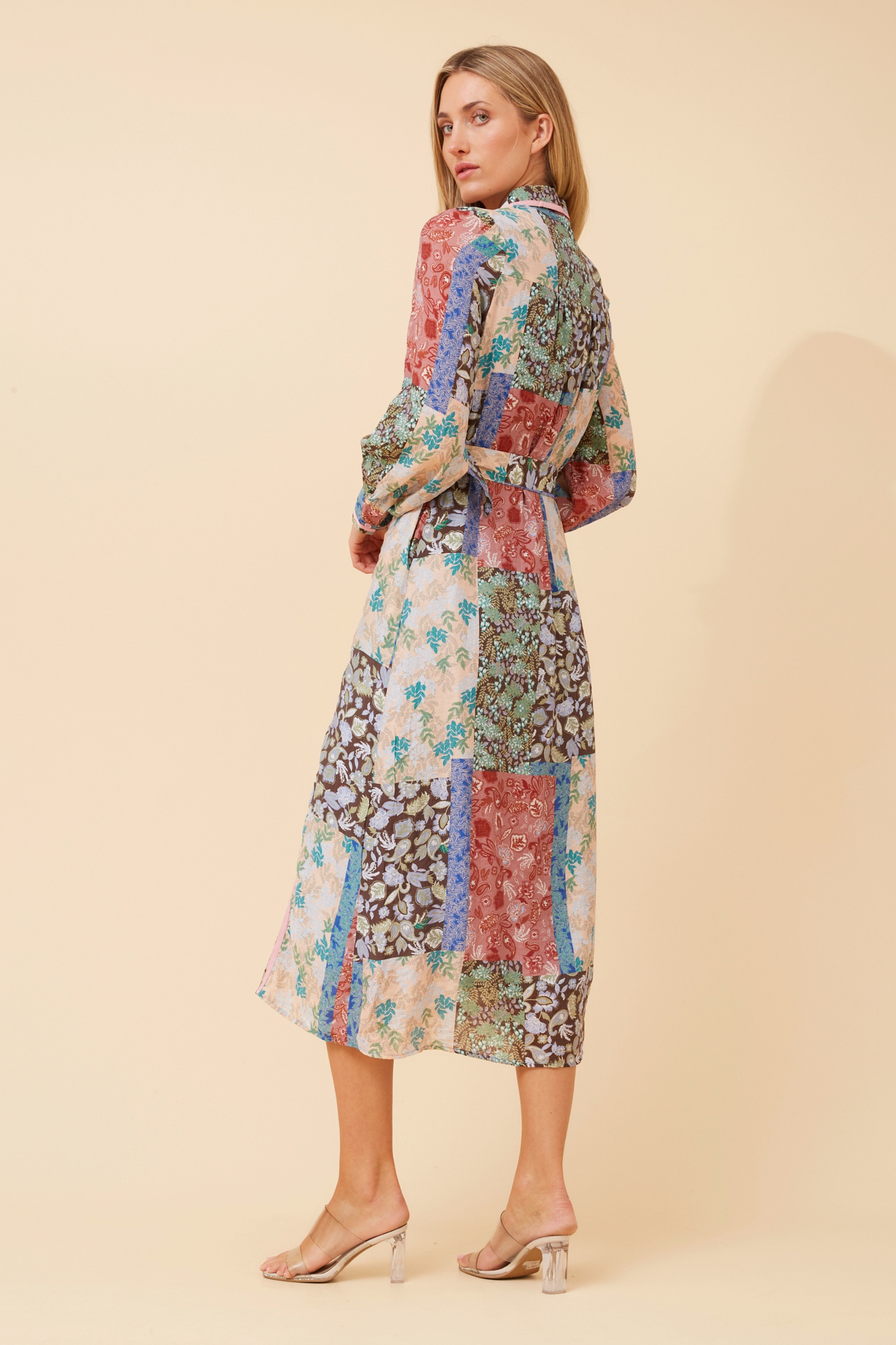 AGATHA PATCHWORK PRINT MAXI DRESS