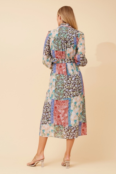AGATHA PATCHWORK PRINT MAXI DRESS