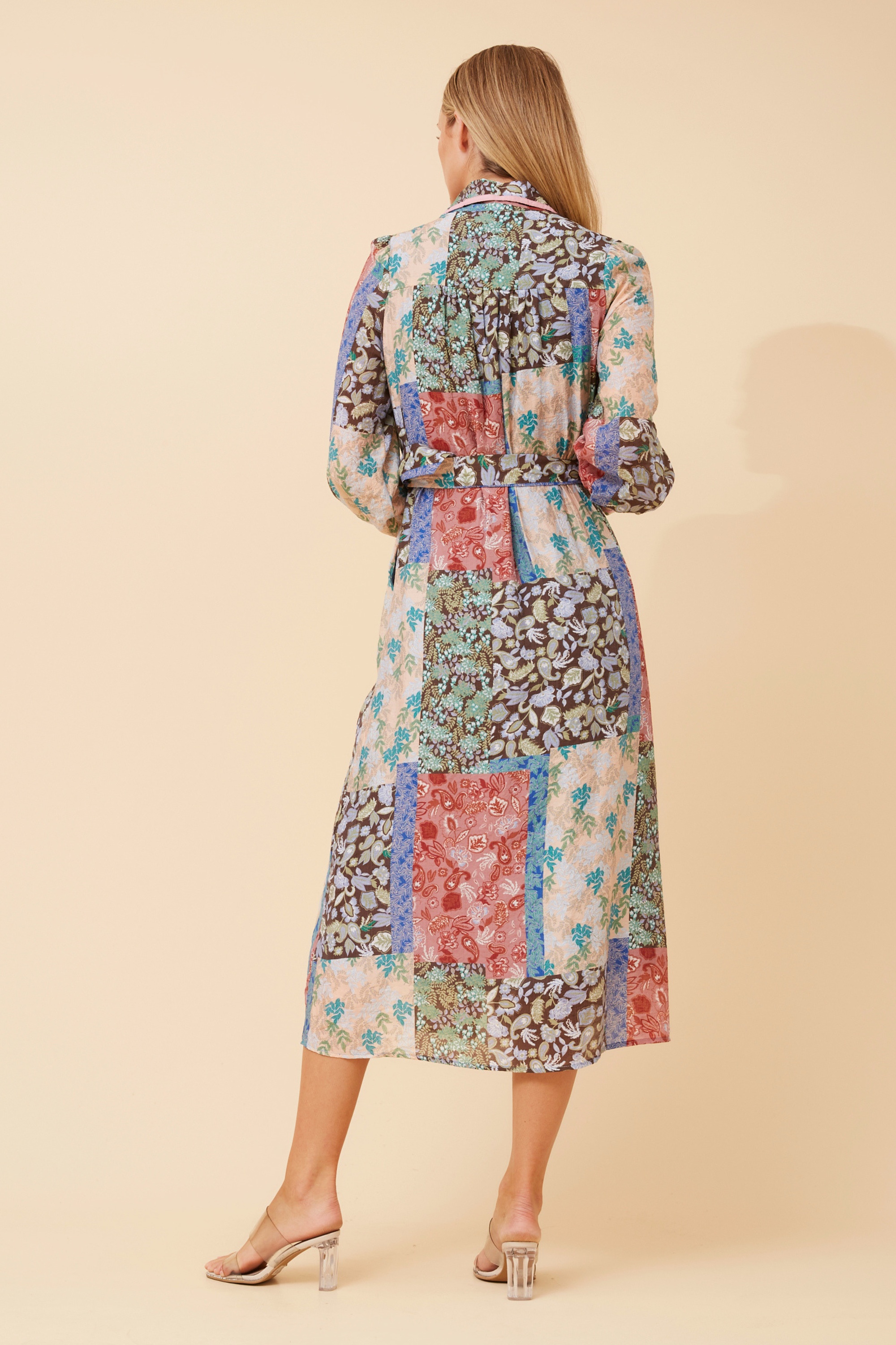 AGATHA PATCHWORK PRINT MAXI DRESS