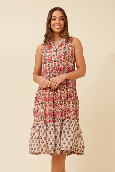 AILEEN TIERED MIDI DRESS