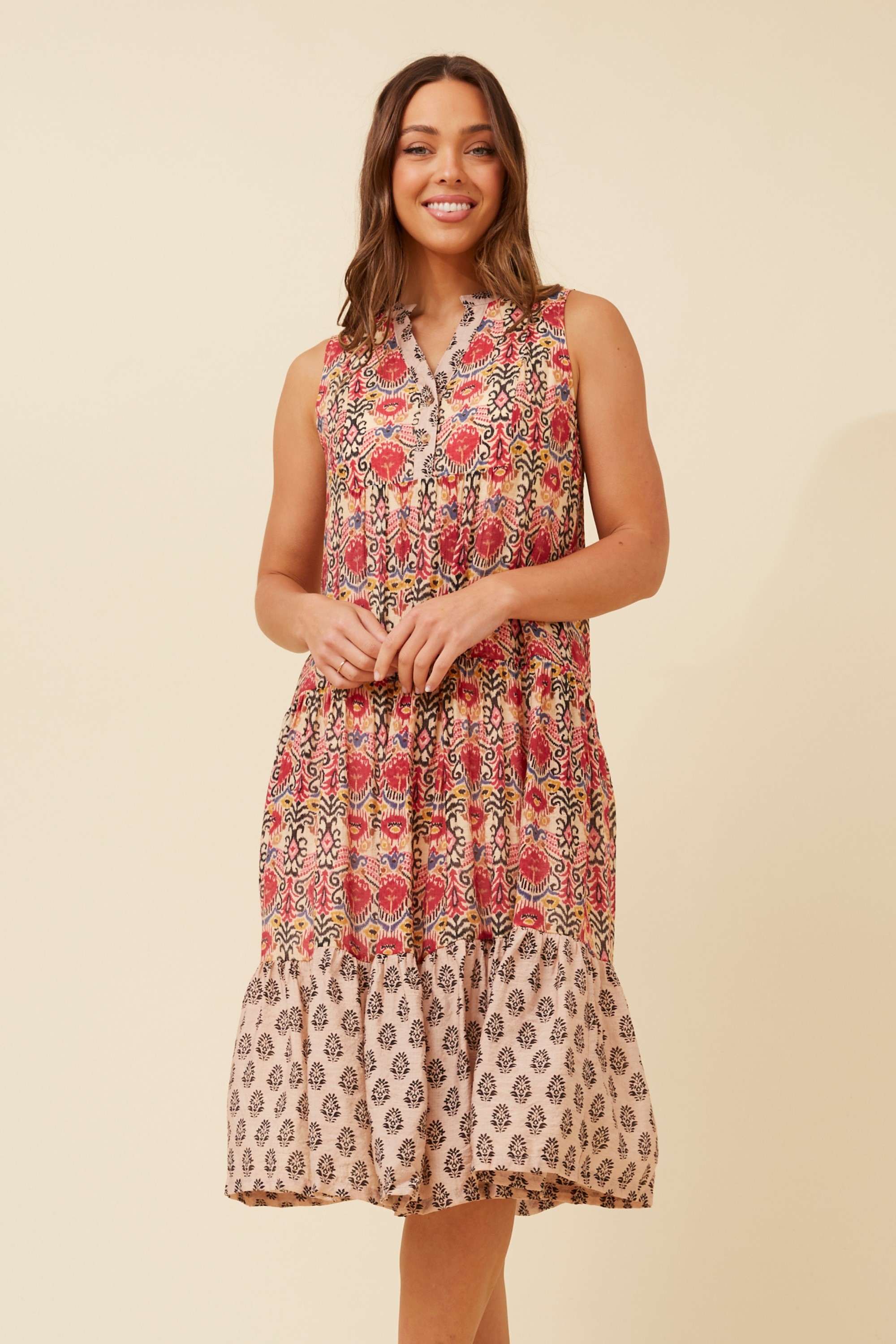 AILEEN TIERED MIDI DRESS