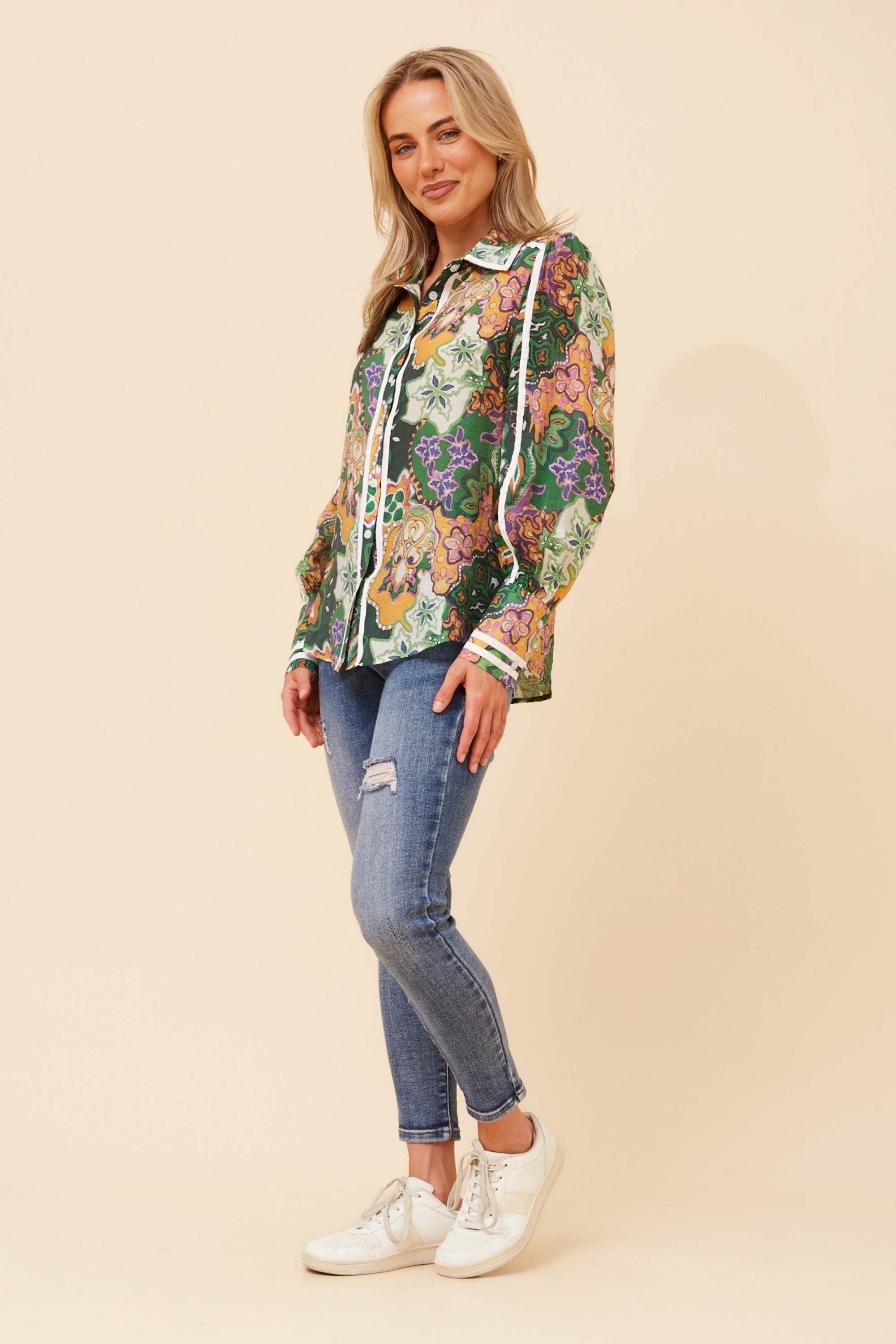 AILSA ABSTRACT PRINT SHIRT