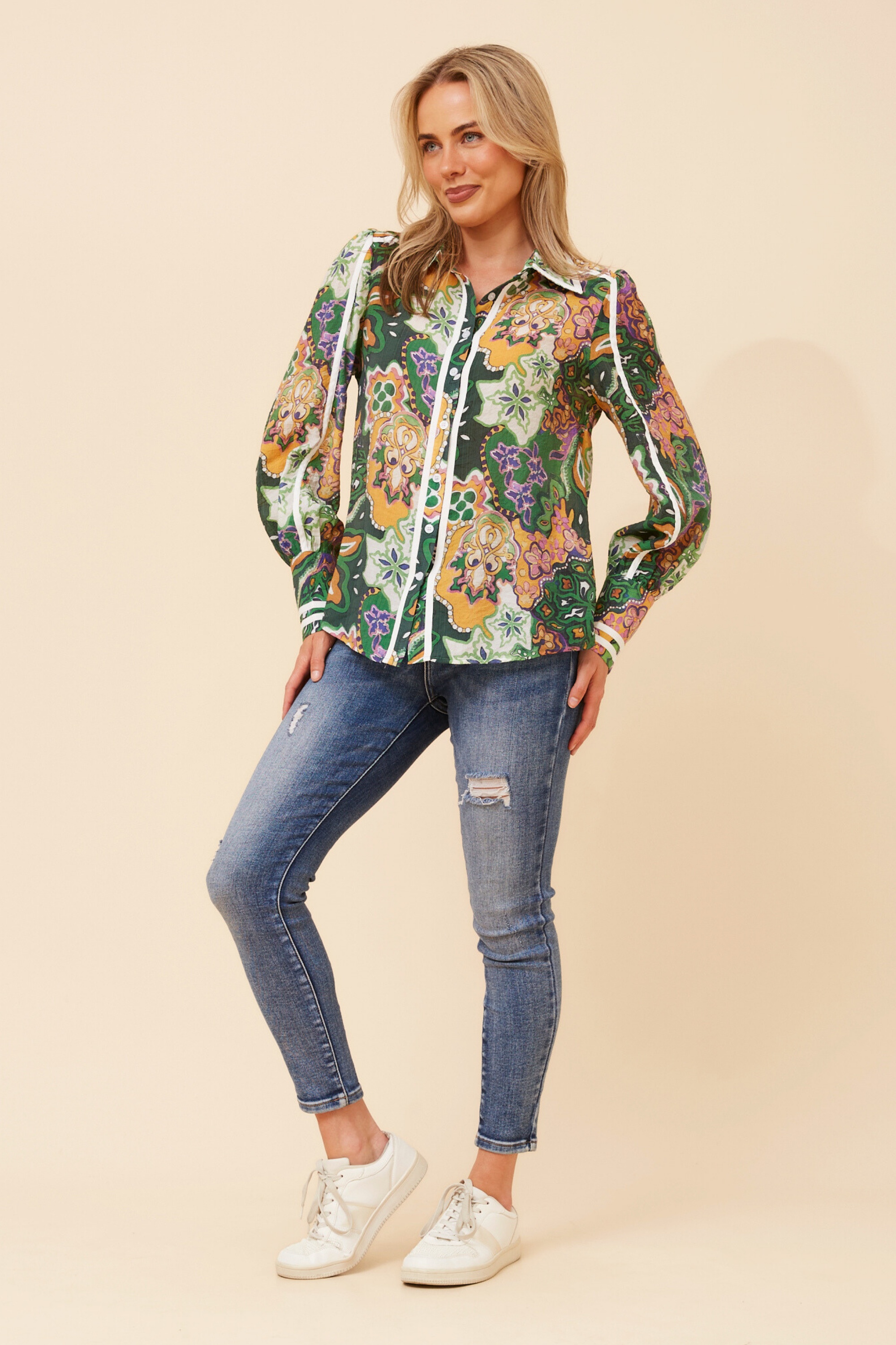 AILSA ABSTRACT PRINT SHIRT