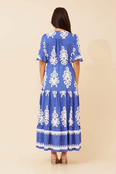 AIRLEA BORDER PRINT MAXI DRESS