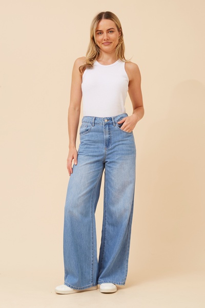 AIVANA WIDE LEG DENIM PANTS