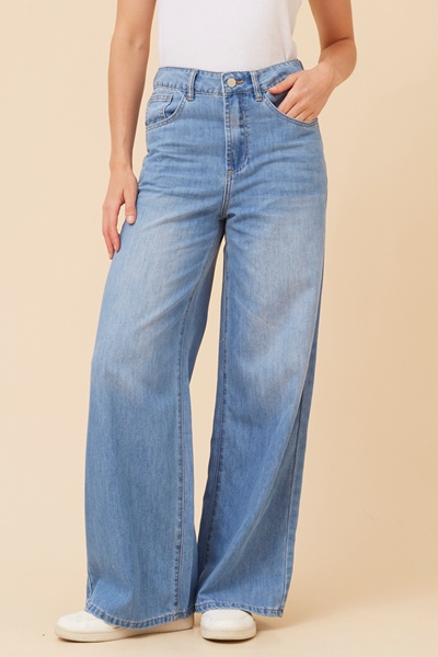 AIVANA WIDE LEG DENIM PANTS