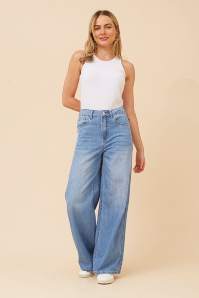 AIVANA WIDE LEG DENIM PANTS