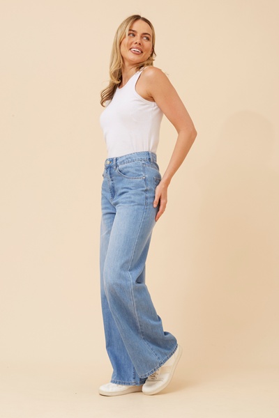 AIVANA WIDE LEG DENIM PANTS