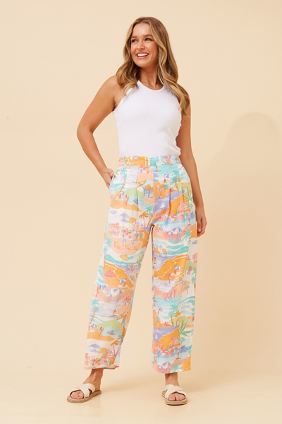 AKARIA WANDERLUST PRINT PANTS