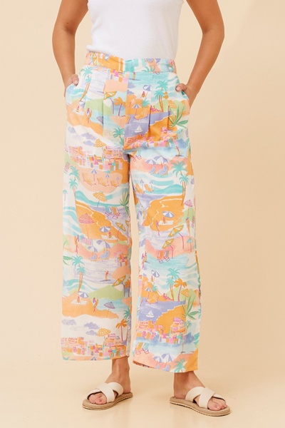AKARIA WANDERLUST PRINT PANTS