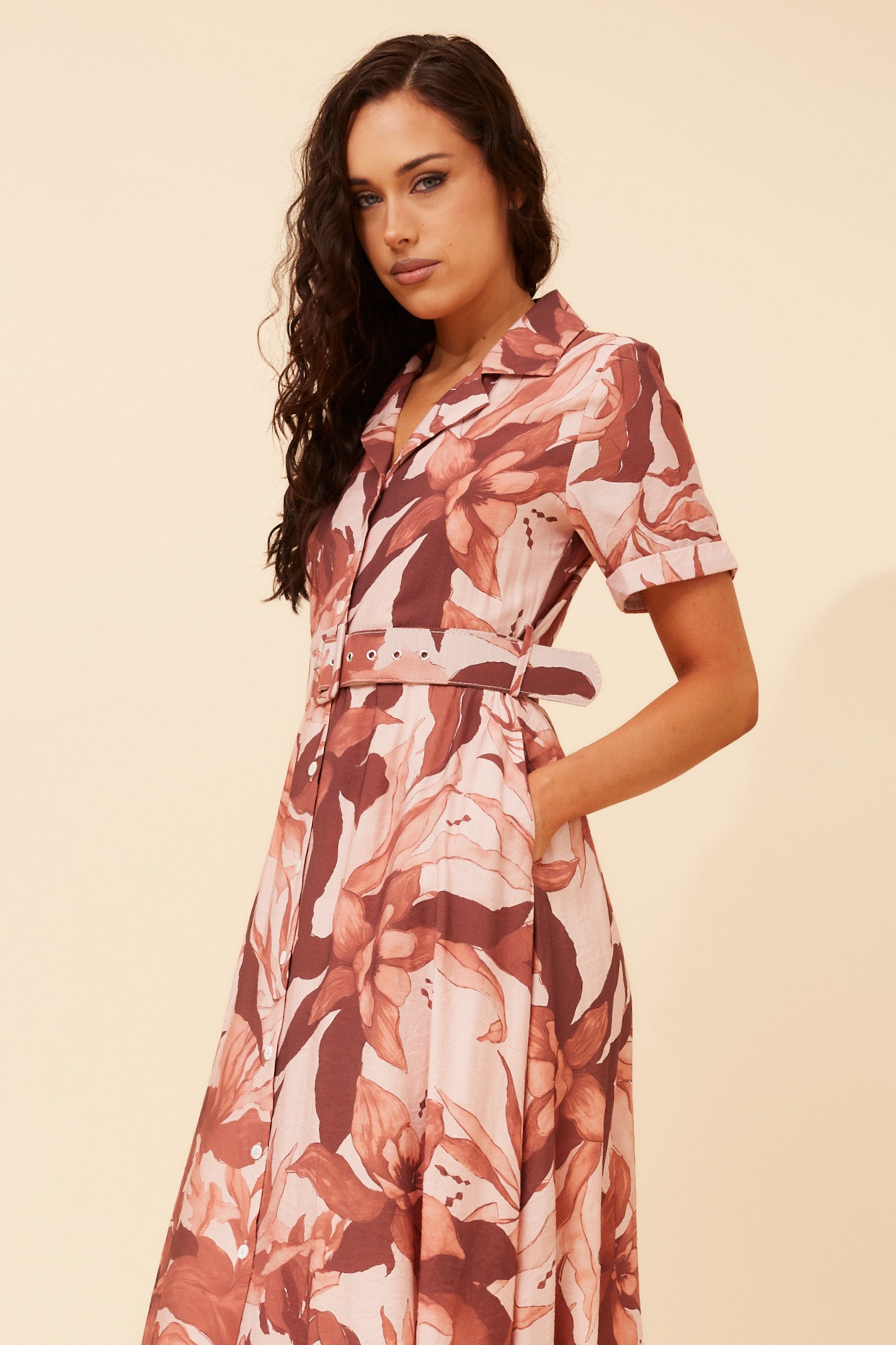ALANIA FLORAL MIDI DRESS