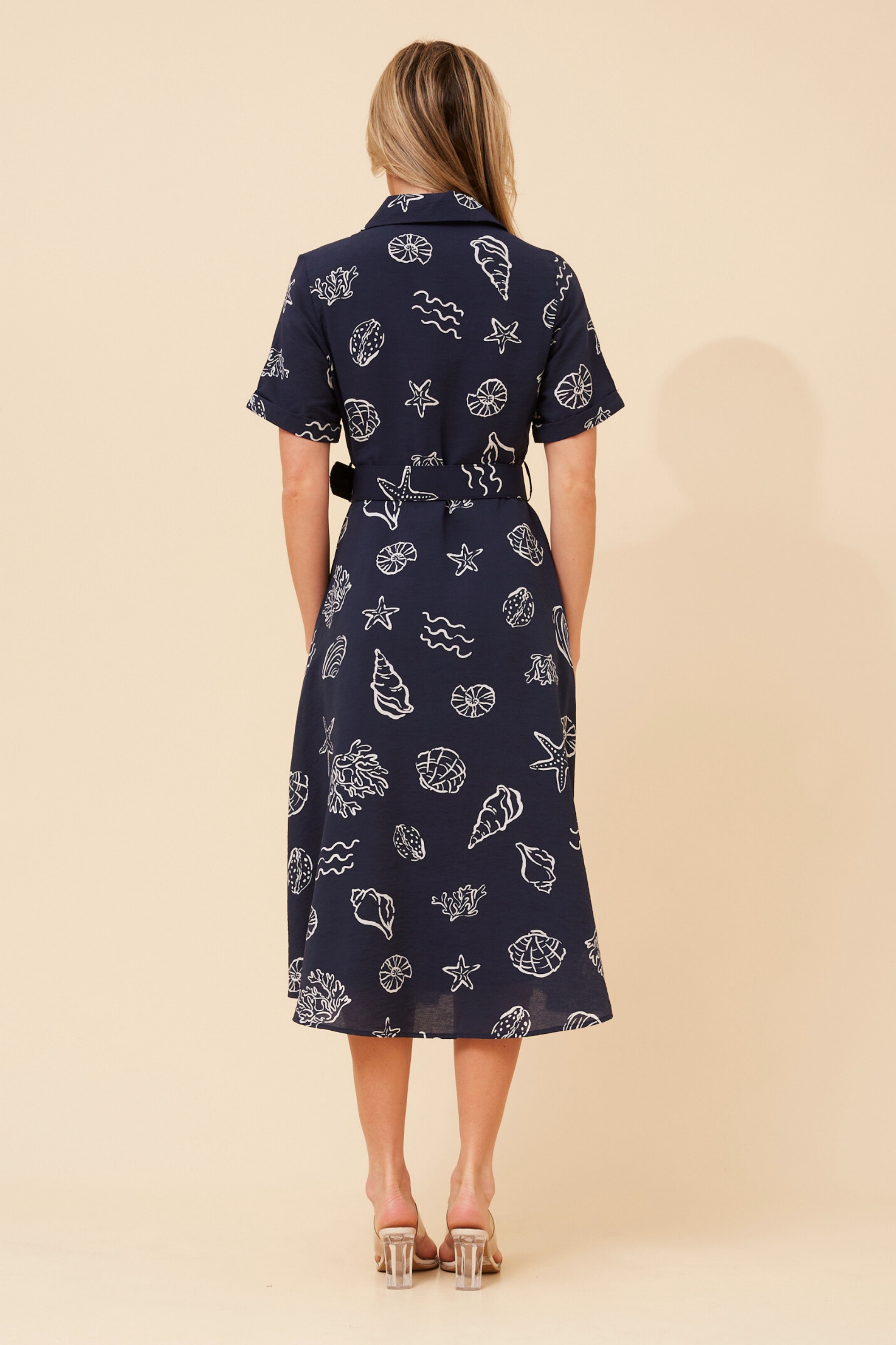 ALANIA SEA SHELL PRINT DRESS
