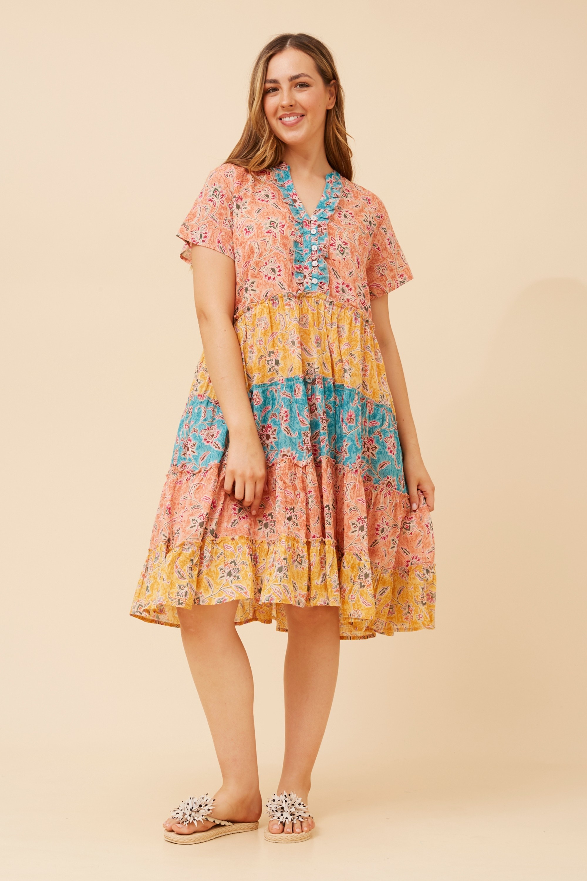 ALANIS FLORAL TIERED DRESS