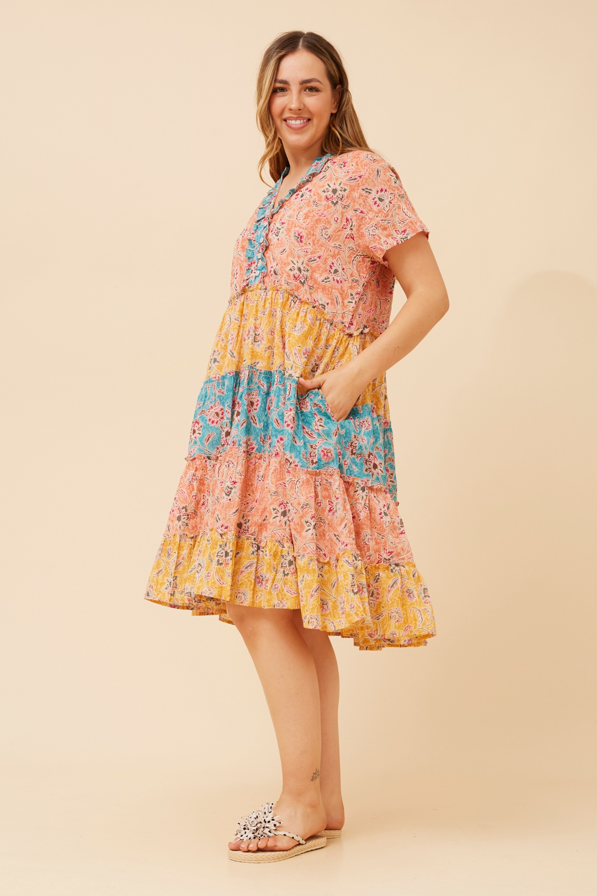 ALANIS FLORAL TIERED DRESS