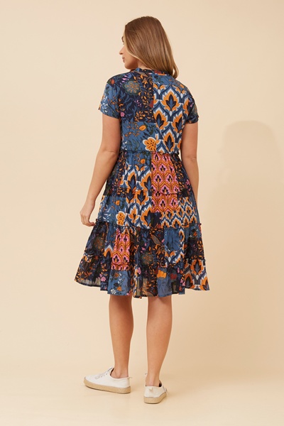 ALANIS PATCHWORK PRINT DRESS