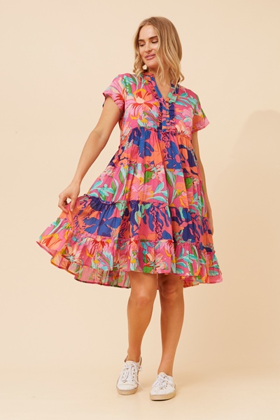 ALANIS PRINTED TIERED DRESS