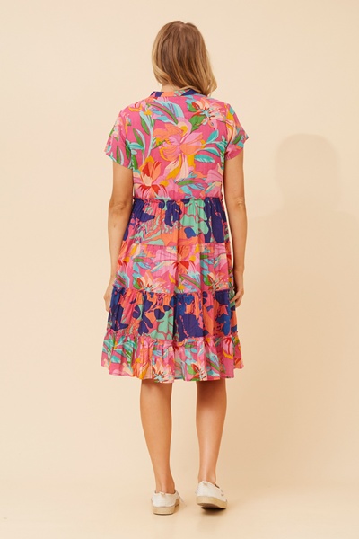 ALANIS PRINTED TIERED DRESS